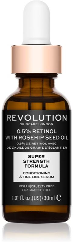 Revolution Skincare Retinol 0.5% With Rosehip Seed Oil hydratisierendes Antifaltenserum 30 ml