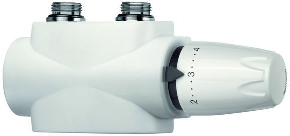 Heimeier Multilux 4-Set Thermostatventil 9690-42.000 umstellbar von Zwei- auf Einrohrbetrieb, weiß