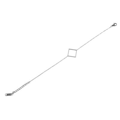 Kette ohne Anhänger ADELIA´S "Halskette mit Anhänger – aus Edelstahl", silber, Halsketten, Damen, 43cm, Edelstahl, Geschenkidee: zeitlos und vielseitig