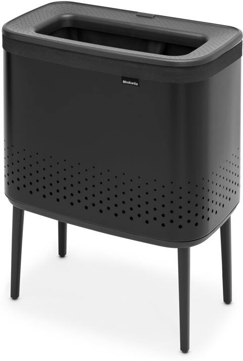 Brabantia Bo Laundry Bin 60L Matt Black 67cm H X 54cm W X 32cm D