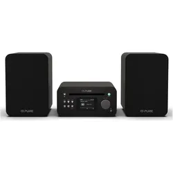 Pure Classic Stereo Mini Black (Bluetooth, CD Player), Stereoanlage, Schwarz