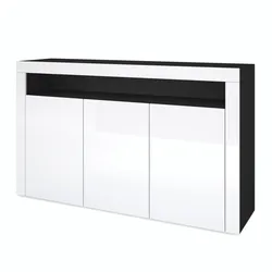 SIDEBOARD Valencia Weiß Hochglanz / Weiß Hochglanz