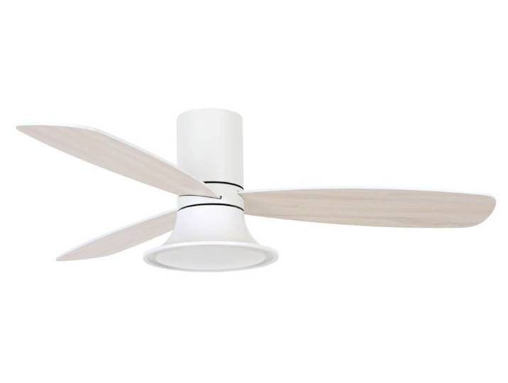 Witte ventilator met lamp Flusso Ø 132cm Beacon - 210661