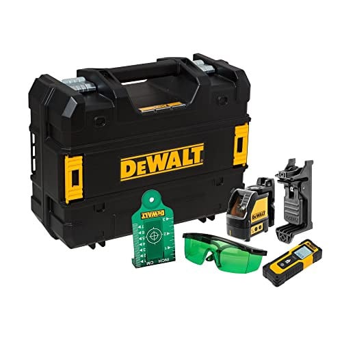 DeWALT DW0887100-1 Combiset: DW088CG Kruislijnlaser Groen en DWHT77100 Afstandsmeter met 30m bereik