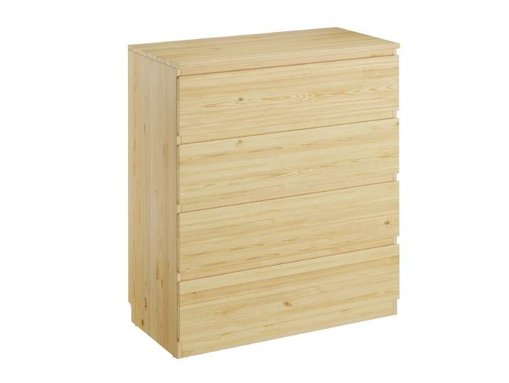 Kieferholzkommode Sideboard mit 4 Schubladen Natur
