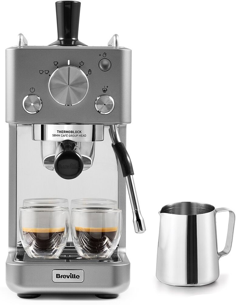 Breville Cafetera espresso manual Slimline. Gris