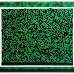 Exacompta 542200E 10x Zeichenmappe mit Gummizug für Format B3 Annonay, 37x52cm - Grün