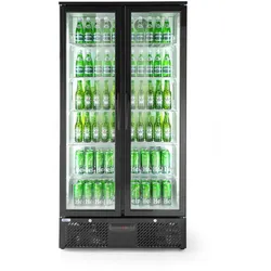 Hendi Arktic Bar-Kühlschrank mit 2 Glastüren und 8 Böden mit 477 Liter