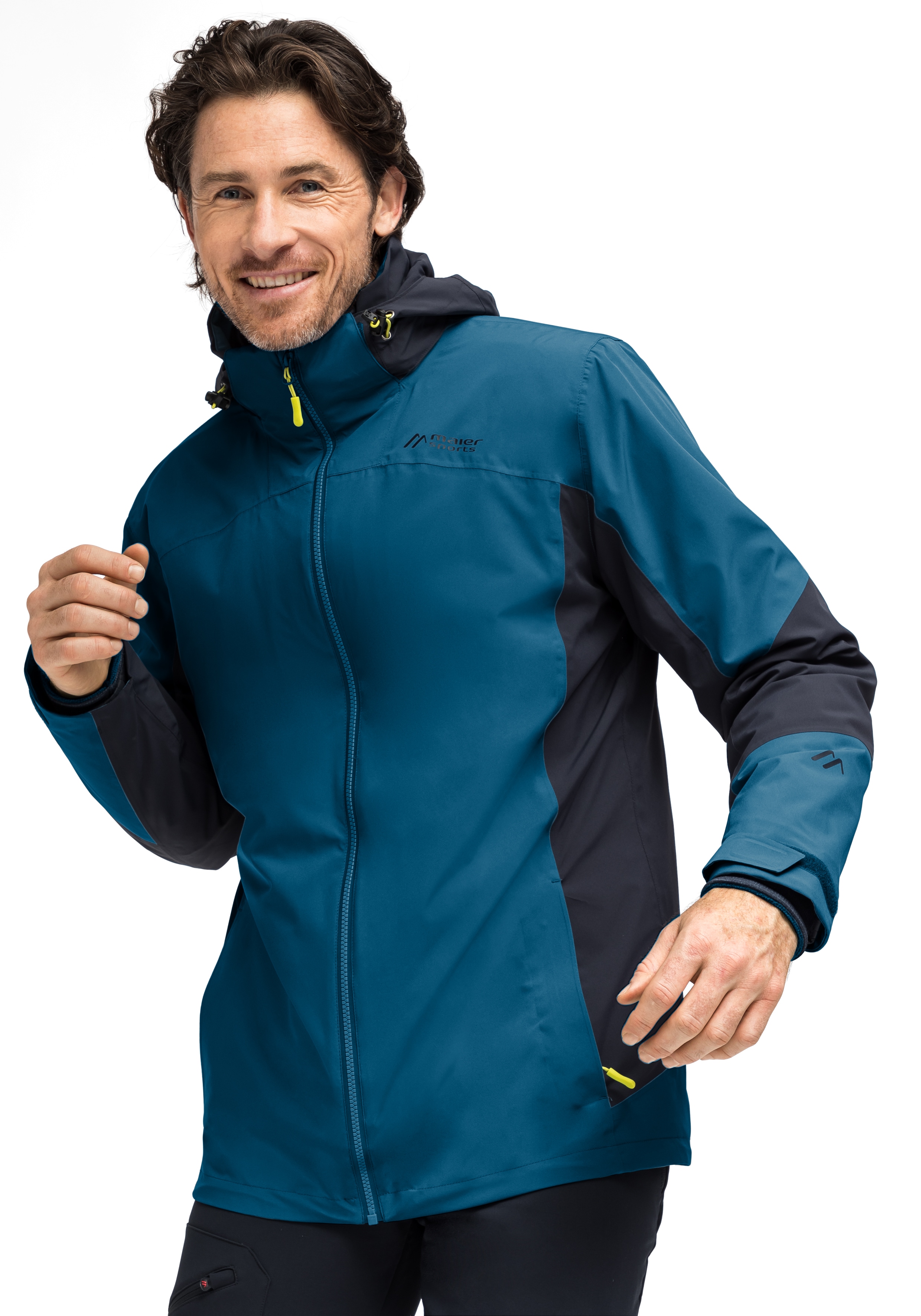 3-in-1-Funktionsjacke MAIER SPORTS "Ribut M", Herren, Gr. 27, blau (nachtblau), Aussenjacke: 100% Polyester. Innenjacke: 100% Polyamid, Jacken 3-in-1-Funktionsjacke, funktionale Doppel-Jacke für Wanderungen und Ausflüge nachtblau 27