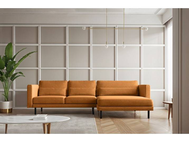Kaiser Möbel Ecksofa L-form Dani modern und geräumig Stoff Poso und Verita, Zwei Stoffe, breite Farbpalette, komfortabel, geräumig