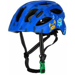 CRAZY SAFETY Cool Sea Fahrradhelm mit grüner Schnalle Kinder 0136 - blue S (51-54 cm)