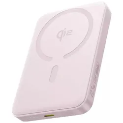 Baseus EnerFill FM12 Qi2 Power Bank 10000mAh 22.5W MagSafe Compatible with White Simple USB-C Cable 20V... (10000 mAh, 22.50 W), Powerbank, Pink