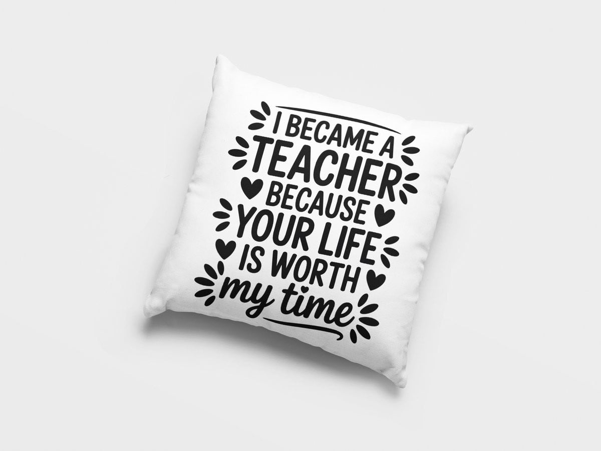 Inspirerend kussen voor leraren als waarderingsgeschenk en decoratie