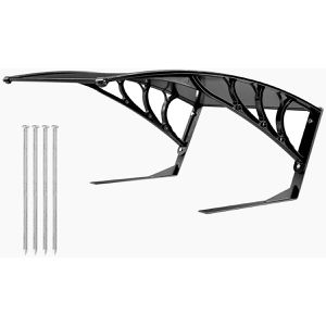 Arebos Mähroboter-Garage schwarz, aus Metall & Kunststoff, universal, 79 x 41 / 46 x 102 cm