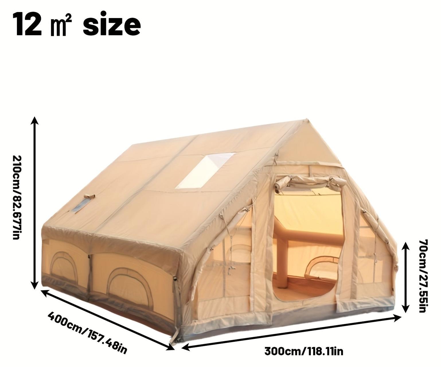 Aufblasbares Campingzelt - XXL-Kuppelzelt - Familienzelt - Glamping-Zelt - Outdoor-Unterstand - für 8 Personen