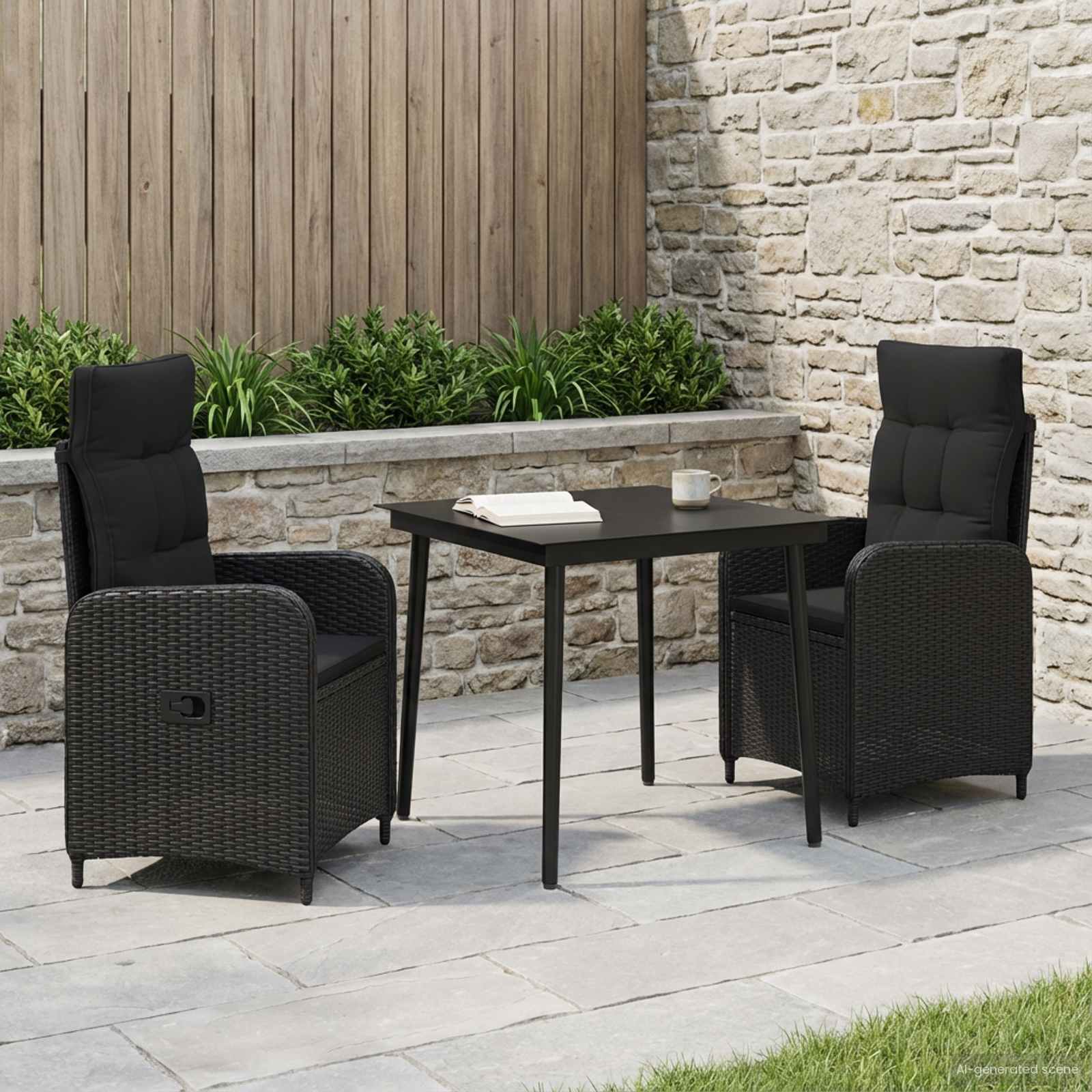 vidaXL Ensemble de Tables Basses 3 pc Noir