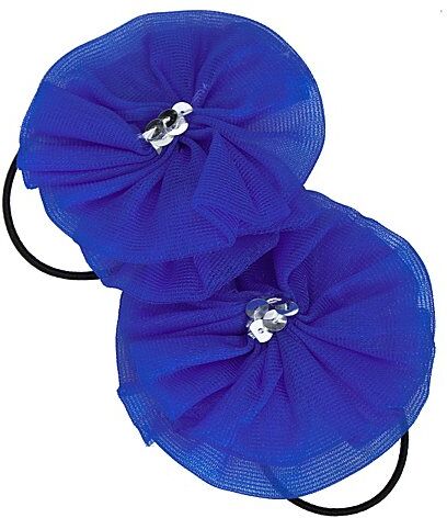 Haargummis "Blume", 2 Stück, blau