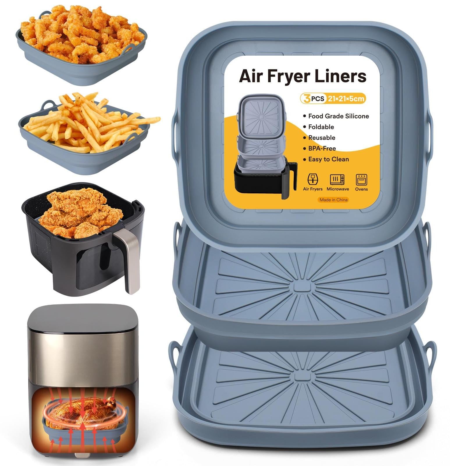 Alyvisun Set van 3 siliconen bakvormen voor de airfryer