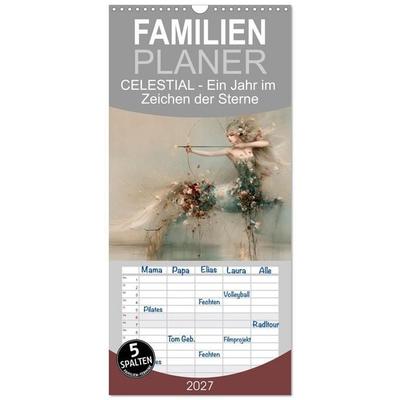Familienplaner 2027 - CELESTIAL - Ein Jahr im Zeichen der Sterne mit 5 Spalten (Wandkalender, 21 x 45 cm) CALVENDO