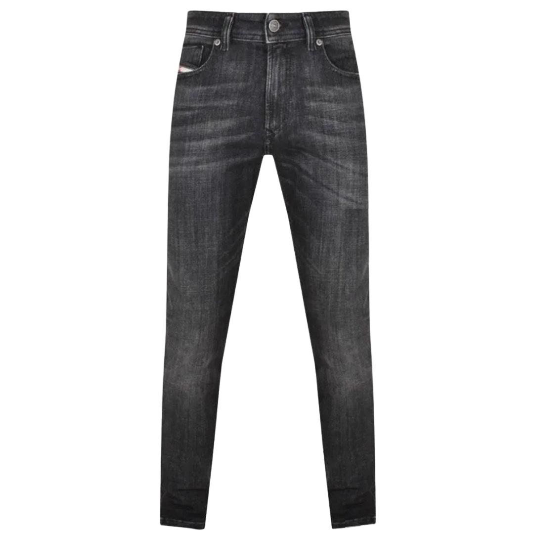 Diesel 1979 Sleenker zwarte vervaagde denimjeans