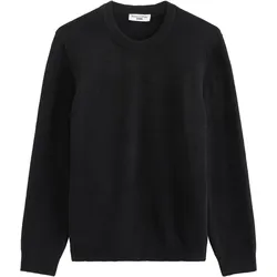 Marc O'Polo Denim Herren Strickpullover - Knit Pullover, Rundhals, Wollmischung Schwarz / L
