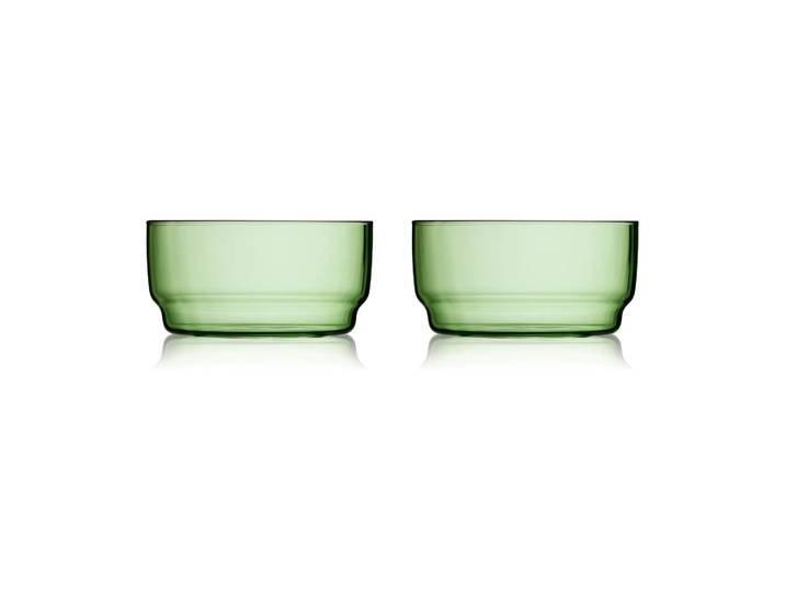 Lyngby Glas Bol Torino 50 cl, lot de 2 Vert