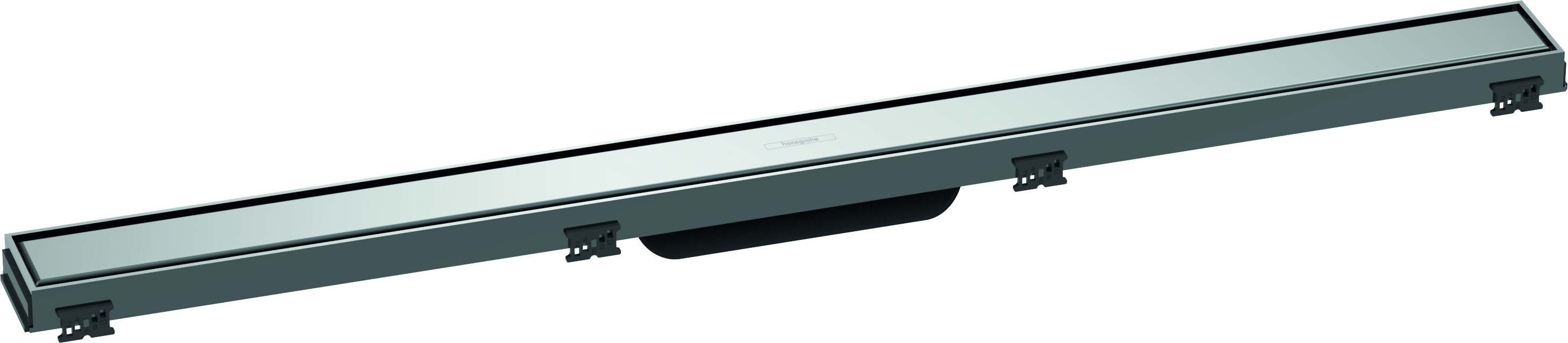 Hansgrohe RainDrain Match caniveau de douche 56040000 90cm, kit de finition, avec cadre réglable en hauteur, chromé