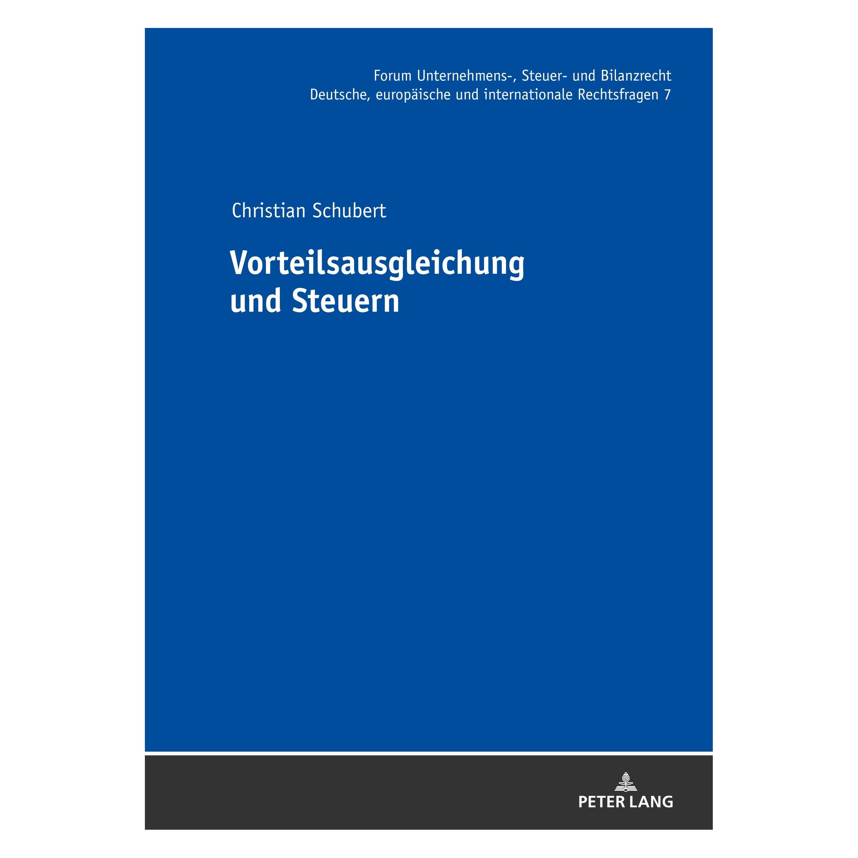 Peter Lang Vorteilsausgleich und Steuern (Deutsch, Hardcover, Christian Schubert) (33499263)