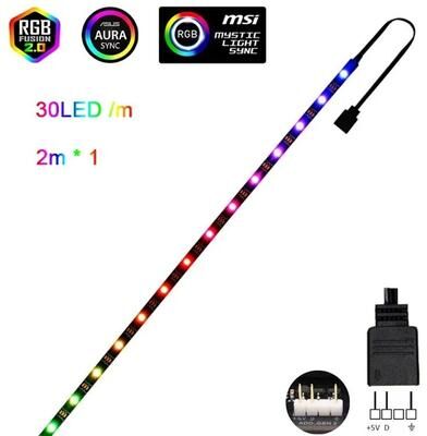 Uplifted Finds Addressable Rainbow WS2812B LED Strip Light 5V waterproof 30 2m X1