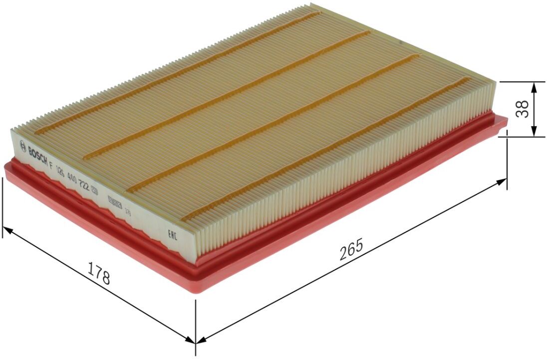 Luftfilter BOSCH F 026 400 722