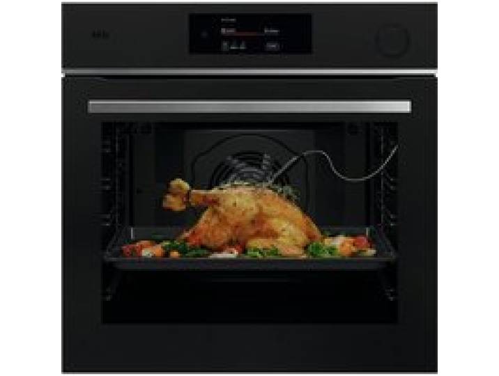 Four encastrable noir - AEG - Électrique avec convection et vapeur - Capacité 72 l - Autonettoyage pyrolytique