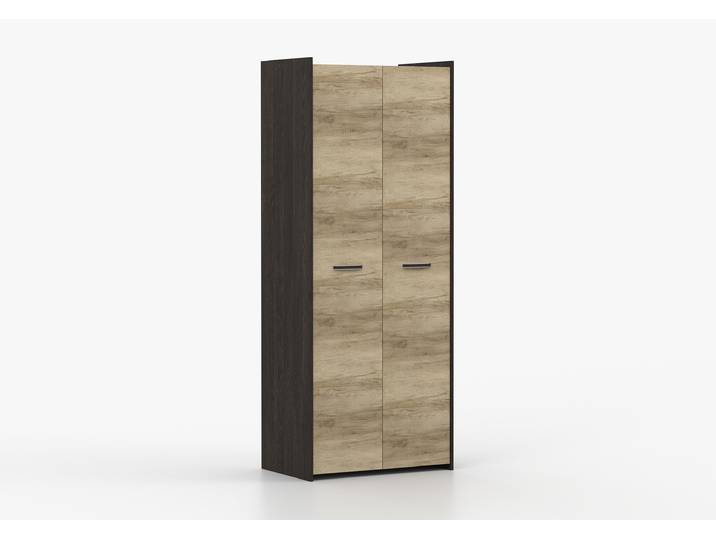 Drehtürenschrank MOKKA 2D 80 cm Canterbury Eiche Country Eiche Grau