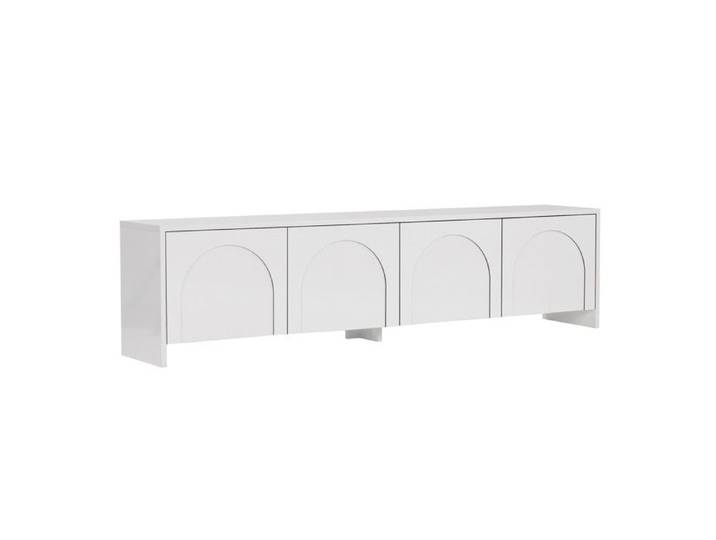 Meuble TV en bois  Aurelia  - 180 x 32 x 45 cm - Blanc