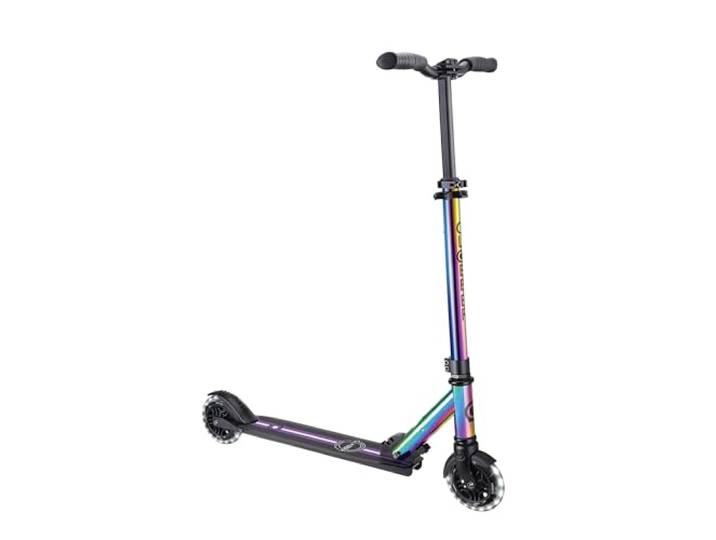 Globber - Flow Element Lights – opvouwbare step met 2 wielen voor kinderen vanaf 5 jaar en jongeren, neochroom