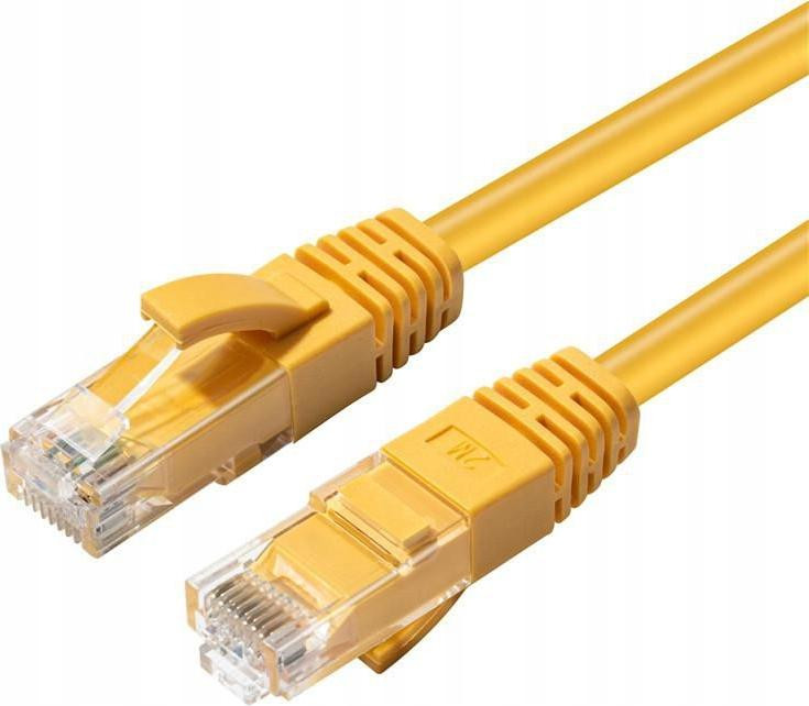 Microconnect MC-UTP6A01Y Cat6a U/UTP Netwerkkabel RJ-45 naar RJ-45, 1 meter, geel