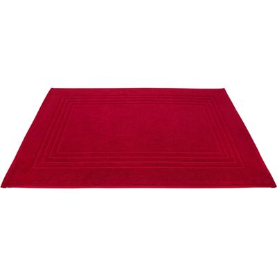Badematte DYCKHOFF "Siena" Gr. 20, rot (granat), H:3mm, Baumwolle, Badematten, Badematte, 2er Set
