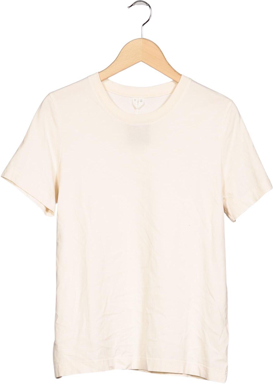 Arket Damen T-Shirt, Cremeweiß, Gr. M, Baumwolle - Second Hand