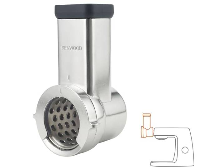 Kenwood - Accessoire Râpe Éminceur À Tambours pour Robots Pâtissiers Chef Râpe et Émince\, Tranche Légumes Fromage et Noix\, 5 Tambours en Métal À Coupe Unique\, KAX643ME