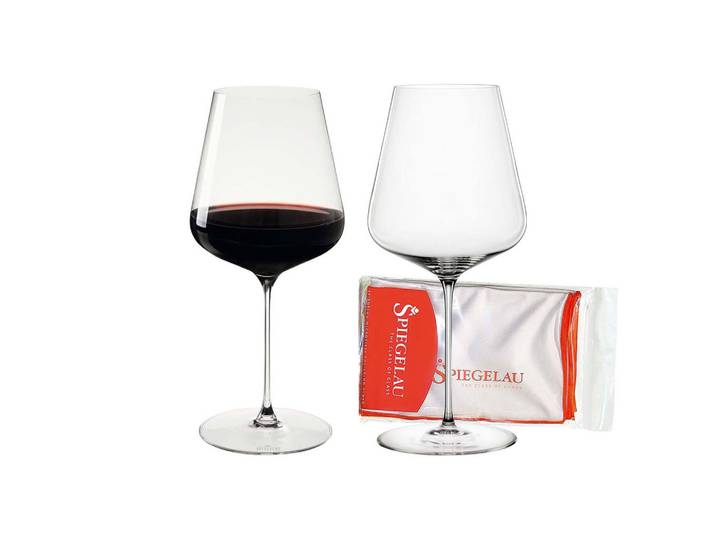 Spiegelau Bordeauxgläser + Poliertuch Definition transparent 750 ml 2er Set, Transparent, Glas, Gläser, Weingläser