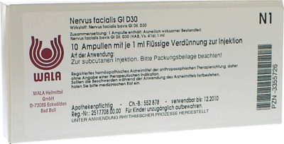 WALA Heilmittel GmbH NERVUS FACIALIS GL D 30 Ampullen 10X1 ml 03355726