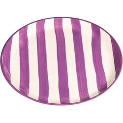Lido Righe Frühstücksteller gestreift, 21 cm, lila
