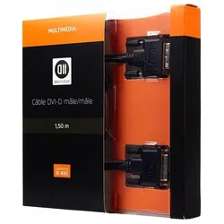 D2 Diffusion C ble DVI/DVI m le/m le 1.50m signal Dual link (meilleure réso) noir - DVI-D 24+ (1.50 m), Videokabel, Schwarz