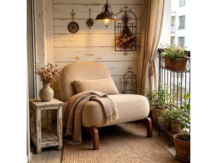 Fauteuil Crapaud avec Pieds en Bois Massif - 86.90x72.10x69.90cm - Fauteuil d'Appoint Rembourré sans Accoudoirs - Camel