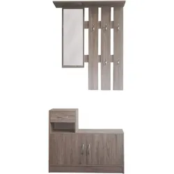 HTI-Living Garderobenpaneel mit Schuhschrank Thekla Sonoma