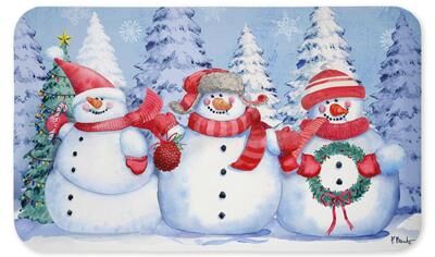 "Stupell Holiday Icy Snowman Trio Printed Anti-Fatigue Floor Mat, design by Paul Brent, 30""x18"""