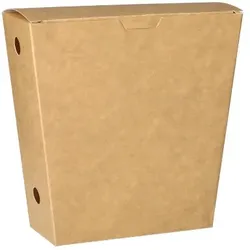 PAPSTAR 50 Pommes-Frites-Schütte, Pappe "pure" 4,3 cm x 14,5 cm x 11 cm braun mit Klappdeckel
