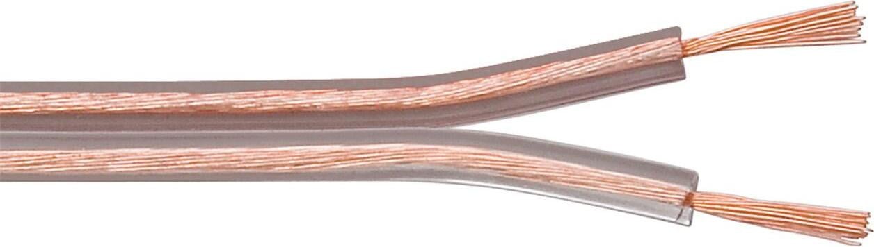 Goobay 67726 Transparante luidsprekerkabel CCA, 10 meter, 2 x 4,0 mm²