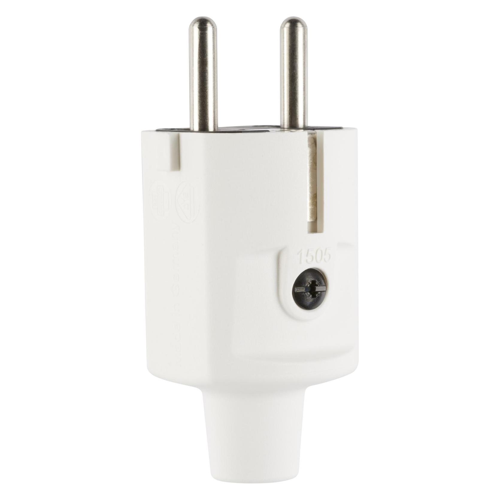 ABL Compact Stecker SCHUKO & 100000047 fr-be TPE weiss IP20 Typ 1505 (100000047)