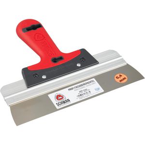 Schwan Spachtel 428725, Breite 250mm, Fassadenspachtel aus Edelstahl, mit Kunststoffgriff