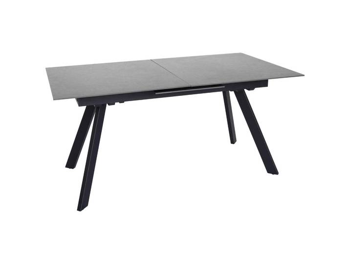 Novel Esstisch, Anthrazit, Schwarz, Metall, Keramik, rechteckig, eckig, 90x76x160-204.5 cm, ausziehbar, Esszimmer, Tische, Esstische, Esstische ausziehbar